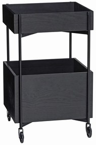 Carrello in legno di frassino su ruote 42x37 cm Fresh - Hübsch