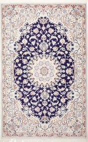 Nain Tappeto persiano 150x230 Blu (Iran) Annodato A Mano