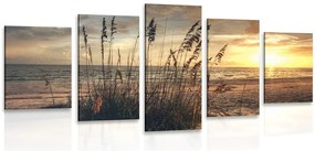 Quadri 5 pezzi – Tramonto sulla spiaggia