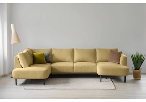 Divano angolare giallo ocra (angolo sinistro/"U") Hero - Scandic