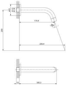 Cersanit S951-553 - Beccuccio per installazione a scomparsa ZEN cromo lucido