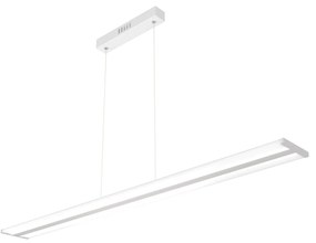 Sospensione Moderna Double Track Metallo Grgio E Diffusore Acrilico Led 40W