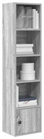 Libreria Grigio Sonoma 31x24x127 Cm İn Legno Multistrato /