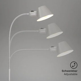 Brilo - Lampada da terra flessibile 1xE27/10W/230V argento