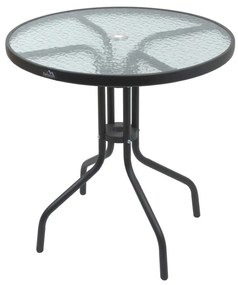 Tavolo da giardino d. 70 cm nero