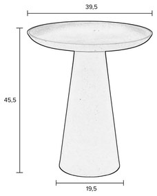 Tavolino in alluminio beige , ø 39,5 cm Ringar - White Label