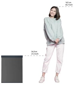 Cestino per la spazzatura grigio in plastica riciclata 54 l Verto Recycle - Curver