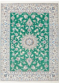 Nain Tappeto 200x150 Verde (Iran) Annodato A Mano