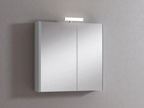 Pensile con luce Akira laccato lucido grigio chiaro L 71.5 x H 70 x P 15.5 cm