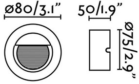FARO 70403 - Applique a LED da esterno MINI RACING LED/1,2W/230V IP44