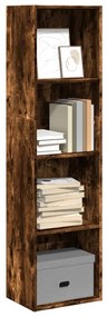 Libreria rovere fumo 40x30x152 cm in legno multistrato