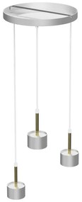 Lampadario su corda ARENA 3xGX53/11W/230V bianco/oro