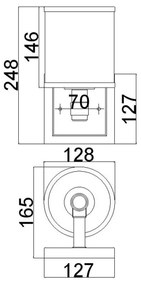 Feiss FE-PROSPECT-PARK1 - Applique PROSPECT PARK 1xE27/60W/230V cromo