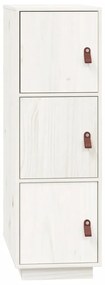 Credenza bianca 34x40x108,5 cm in legno massello di pino