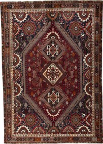 Shiraz Tappeto 320x220 Rosso (Iran) Annodato A Mano