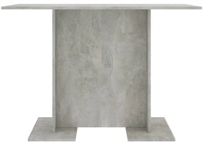 Tavolo da pranzo grigio cemento 110x60x75 cm legno multistrato