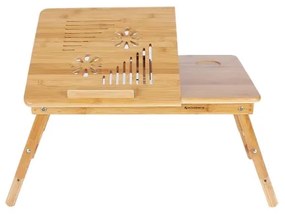 Tavolino regolabile per computer da letto LAT, marrone