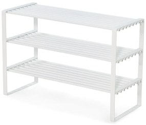 Scarpiera bianca in metallo 70x49x29 cm Rex – Spinder Design