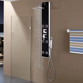 Pannello Doccia İn Vetro 18x42,1x120 Cm Nero /