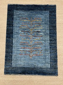 Loribaft Tappeto 70x90 Blu (Iran) Annodato A Mano