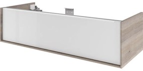 Mobile da bagno sotto lavabo SENSEA Neo marrone laccato lucido L 120 x H 32 x P 48 cm 1 cassetto, lavabo non incluso