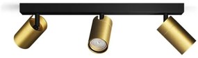 Philips - Luce Spot da bagno IDRIS 3xGU10/5W/230V IP44 nero/oro