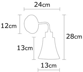 Lampada da parete in rame ø 13 cm Foca - Opviq lights