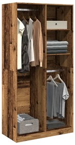 Armadio Legno Antico 100x50x200 Cm İn Legno Multistrato /