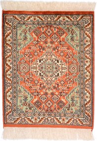 Cashmere Silk Tappeto 60x50 Beige (Indian) Annodato A Mano