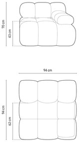 Modulo divano in bouclé beige (angolo destro) Bellis - Micadoni Home