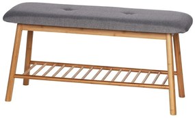 Scarpiera in bambù con panca in colore naturale Bahari - Wenko