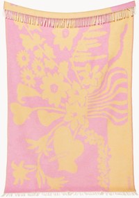 Plaid in lana con frange Klekks No. 10