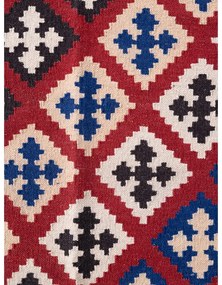 Tappeto rosso in lana reversibile/tessuto a mano 160x230 cm Kamal Rami – Nouristan