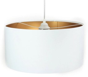 Maco Design Lampada a sospensione Salina, bianco/oro Ø 40 cm