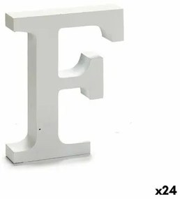 Lettera F Legno Bianco (2 x 16 x 14,5 cm) (24 Unità)