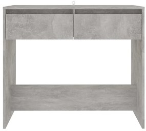 Tavolo consolle grigio cemento 89x41x76,5 cm in acciaio