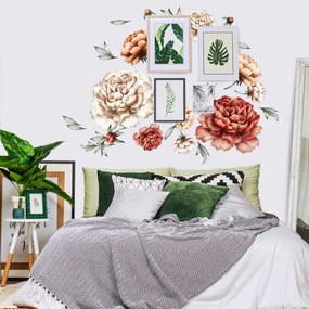 Adesivi murali fiori di peonia - Sfondi adesivi di fiori  | Inspio