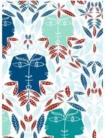 Florale Tapete Cap dAil von Lelievre - Bleu