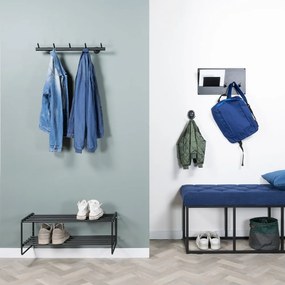 Attaccapanni da parete nero in metallo 55 cm Odin – Spinder Design