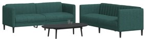 Set Di Divani 2 Pz Verde Scuro İn Tessuto /