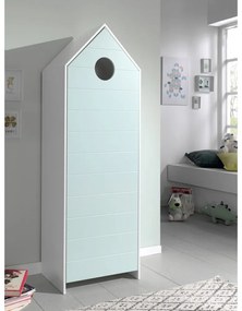 Armadio a giorno bianco e azzurro per bambini 115x171,5 cm CASAMI - Vipack