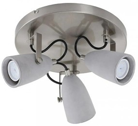 Briloner 2529-032 - Luce Spot a LED THIMBLE 3xGU10/5W/230V calcestruzzo