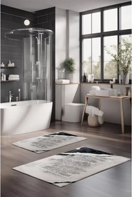 Set di tappetini per il bagno greige 2 pz 60x100 cm CT – Foutastic