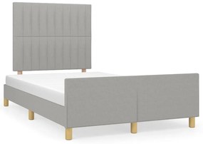 Giroletto Senza Materasso Grigio Chiaro 120x190 Cm İn Tessuto /