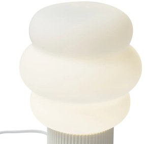 Lampada da tavolo Japandi beige con vetro opale 18 cm - Kumo