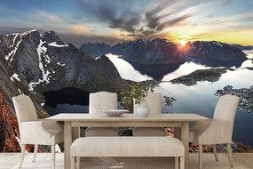 Carta da parati – Panorama montano al tramonto