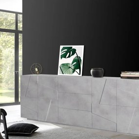 Mobile PING L 224.1 x H 86 x P 44.2 cm grigio cemento