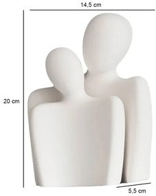 Decorazione da tavolo, 20 x 5,5 x 14,5 cm, bianco