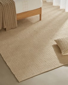 Kave Home - Tappeto Mascarell in cotone e poliestere bianco 200 x 300 cm