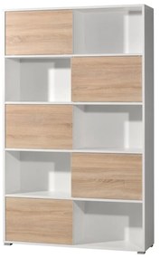 Libreria bianca in rovere 120x196 cm Slide - Germania